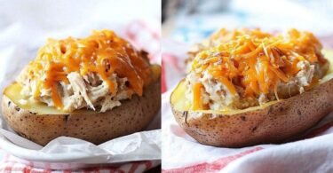 Cheesy Spicy Ranch Stuffed Baked Potatoes