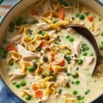 Creamy Chicken Noodle Soup with Rotisserie Chicken