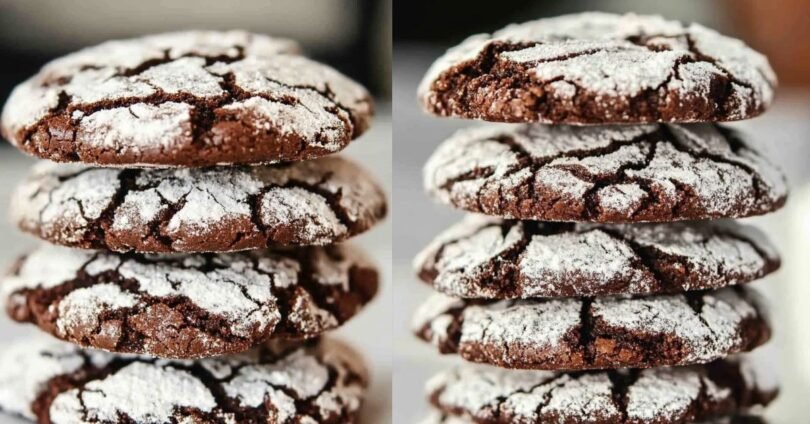 Easy Air Fryer Chocolate Crinkle Cookies