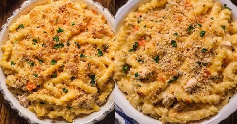 Easy Cheesy Tuna Salmon Casserole Recipe