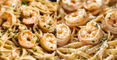 Creamy Garlic Shrimp Pasta Recipe - Easy and Delicious