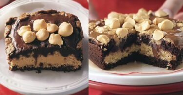 Gooey Chocolate Peanut Butter Cake