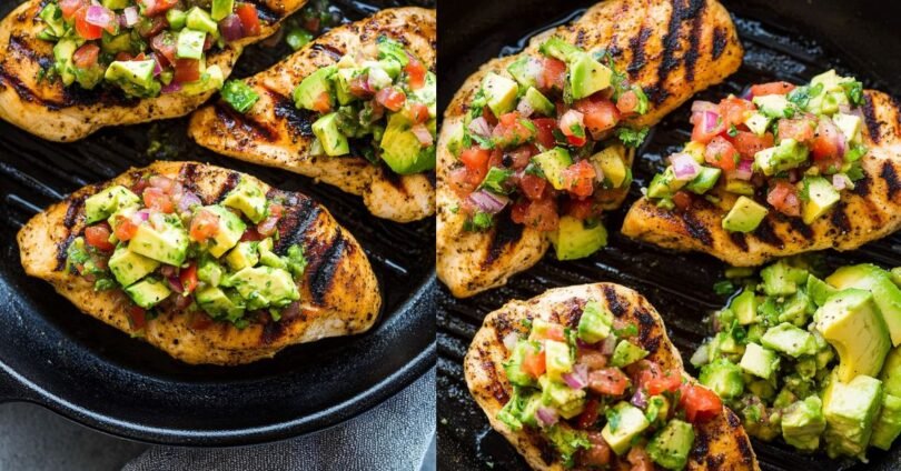 Grilled Avocado Chicken with Fresh Salsa