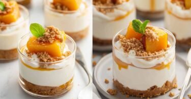 No-Bake Peach Cheesecake
