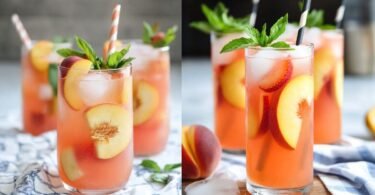 Peach Strawberry Lemonade