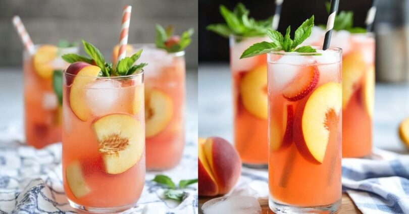 Peach Strawberry Lemonade